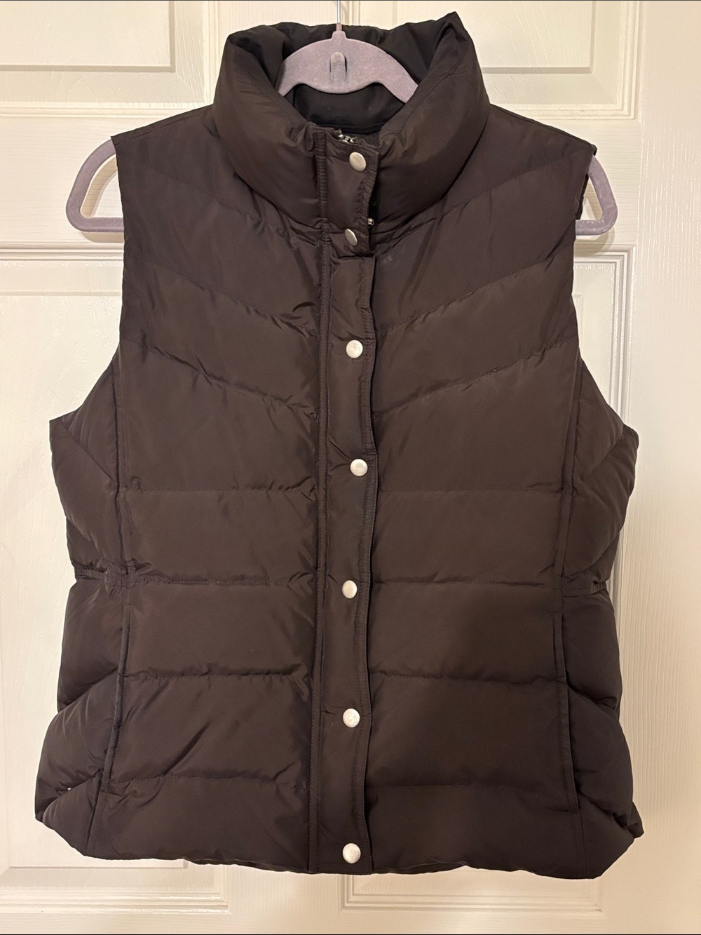 J. Crew Brown Quilted Down Puffer Vest